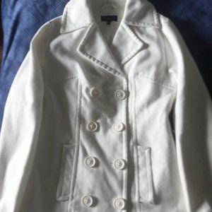 used~Rue 21 white pea coat.